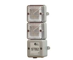 STB2AC230MS11240 E2S  LED Alarm Tower STB2ACG 230vAC [grey] with RED &amp; GREEN LED Elements